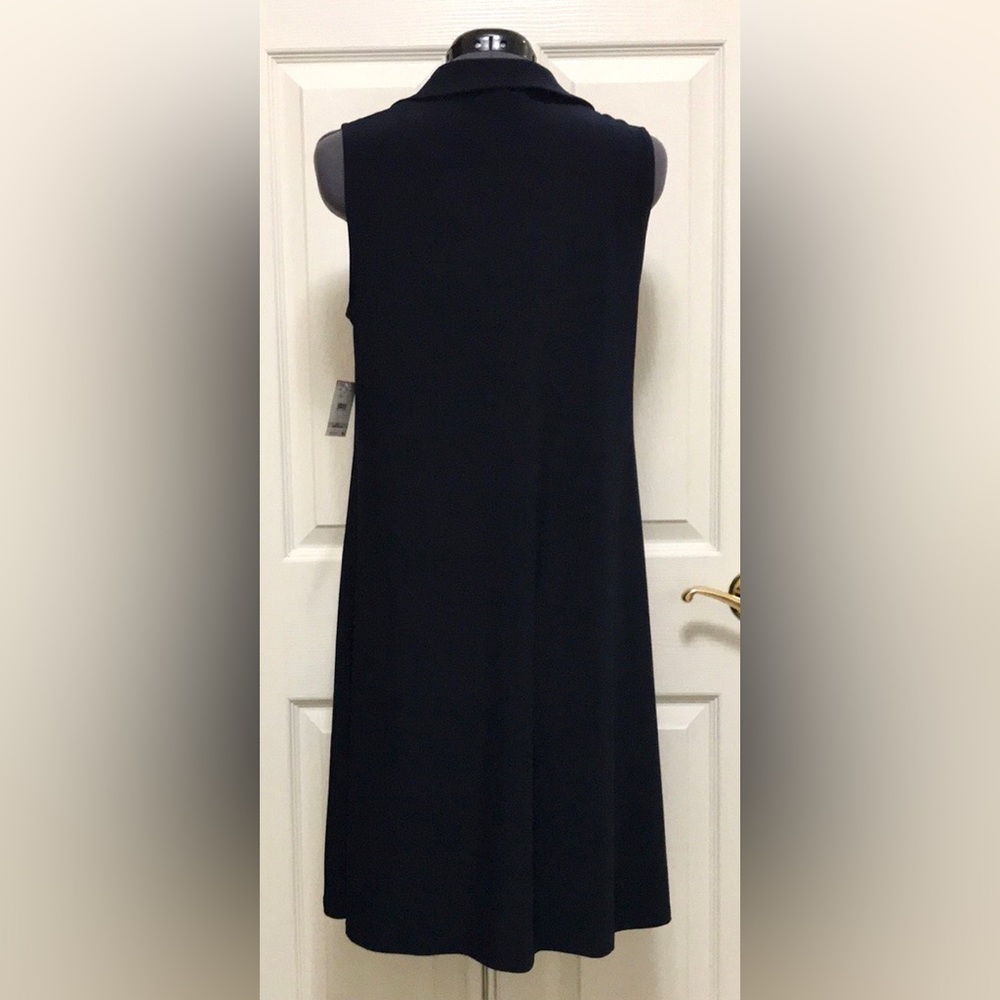 NWT Anne Klein Collared Swing Dress Navy - Picture 8 of 16